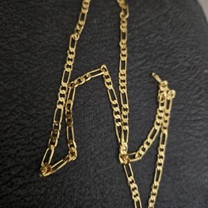 Gold Figaro Chain Necklace - Elegant Women's Jewelry